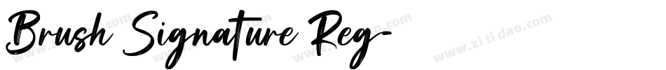 Brush Signature Reg字体转换